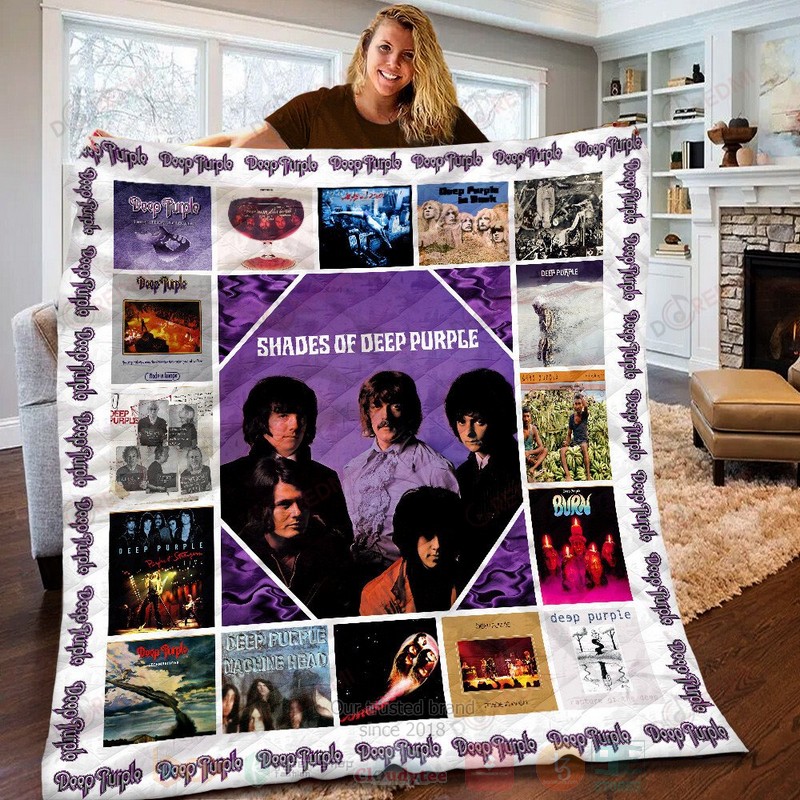HOT Shades of Deep Purple Luxury Quilt 9