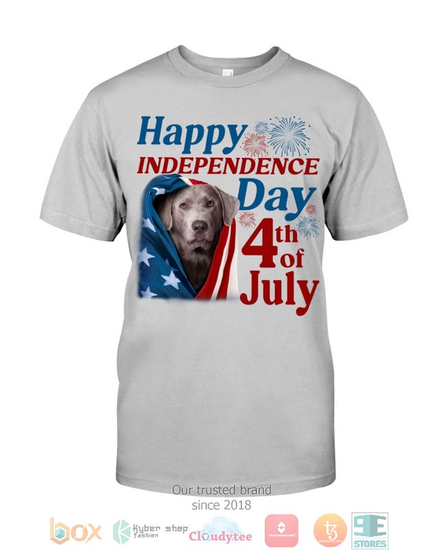 NEW Silver Labrador Happy Independence Day 4th Of July Hoodie, Shirt 46