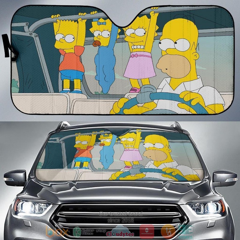 BEST Simpsons toon Funny 3D Car Sunshades 7