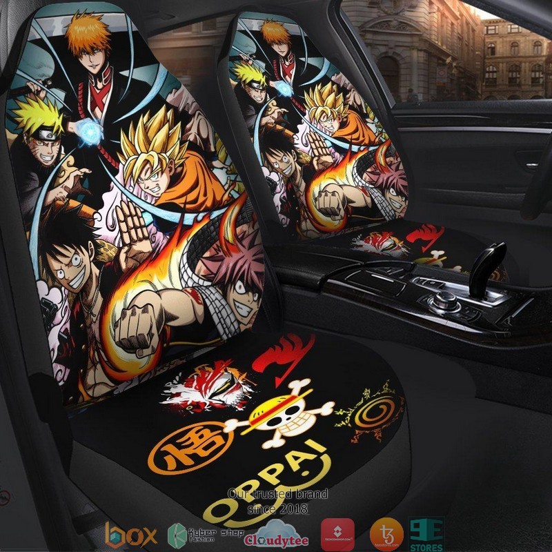 BEST Smiling Anime Legends Heroes One Piece Naruto Dragon Ball Car Seat Covers 8