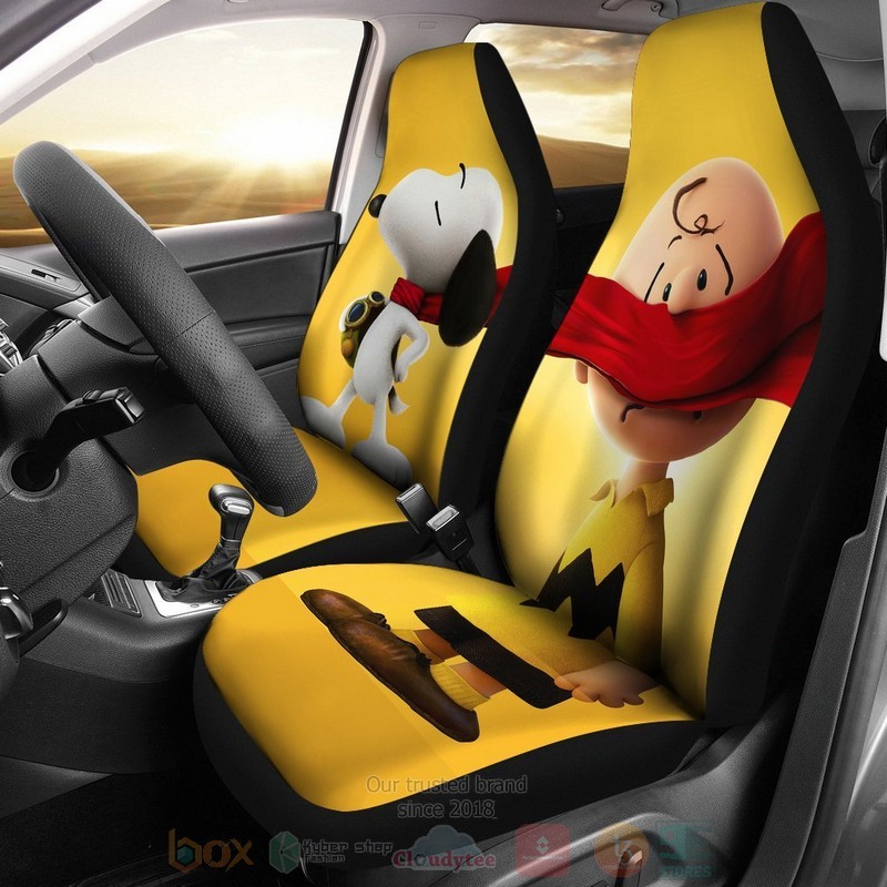 HOT Snoopy The Peanuts Cartoon Car Seat Cover 6