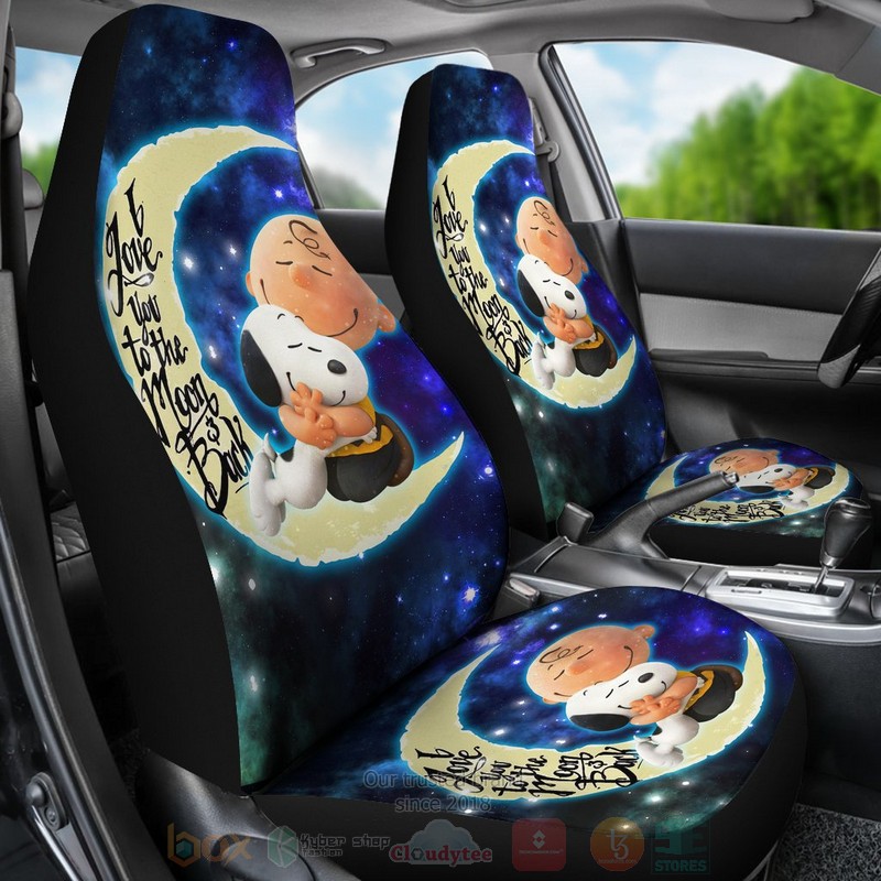 HOT Snoopy and Charley Cartoon Car Seat Cover 3