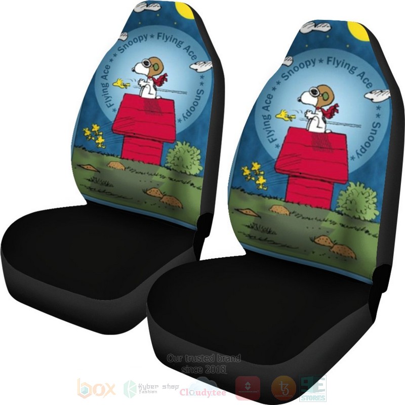 HOT Snoopy the Flying Ace Cartoon Car Seat Cover 14