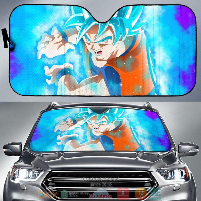BEST Son Goku Super Saiyan blue Dragon Ball 3D Car Sunshades 6