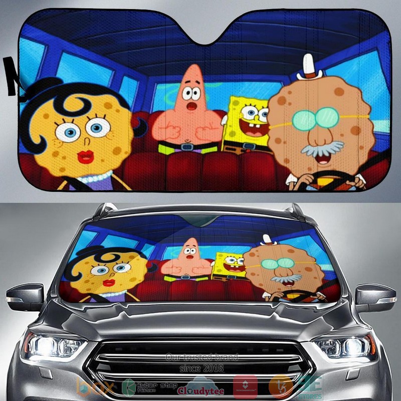 BEST Spongebob Running Vacation 3D Car Sunshades 6