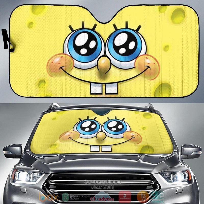 BEST Spongebob Smile Funny 3D Car Sunshades 6