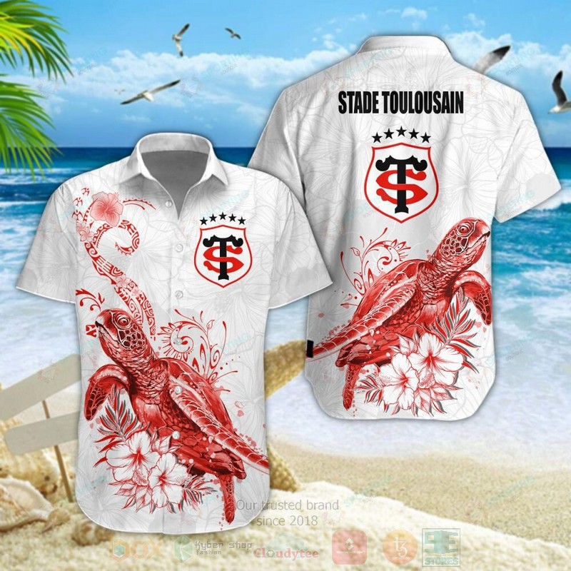 STYLE Stade Toulousain Turtle Shorts Sleeve Hawaii Shirt, Shorts 5