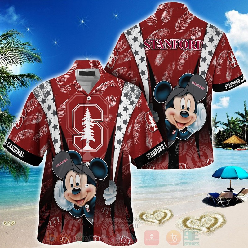 HOT Stanford Cardinal Mickey Mouse 3D Tropical Shirt 6