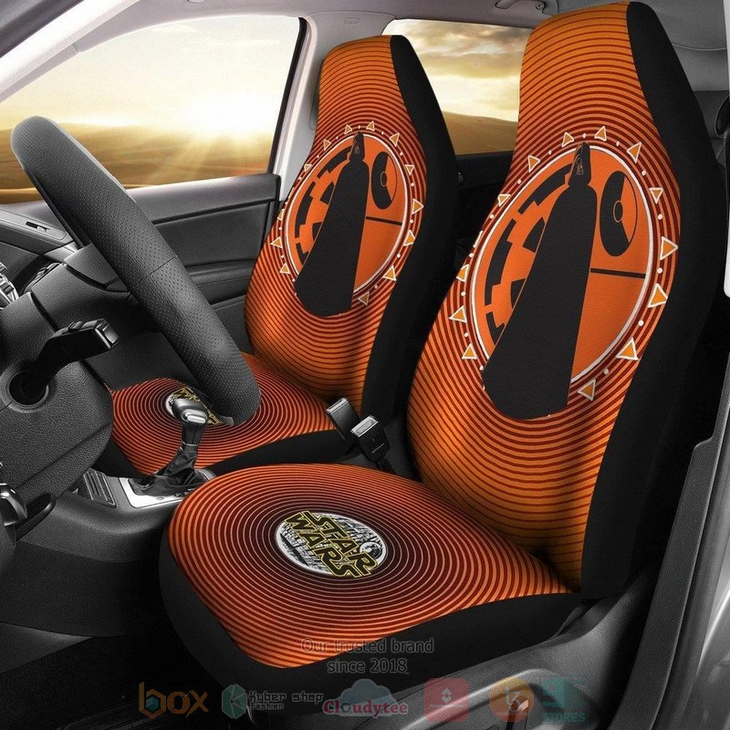 BEST Star Wars Darth Vader Orange Spiral Car Seat Covers 9