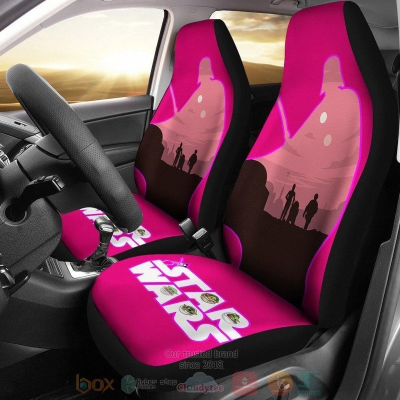 BEST Star Wars Darth Vader Silhouette Pink Car Seat Covers 8