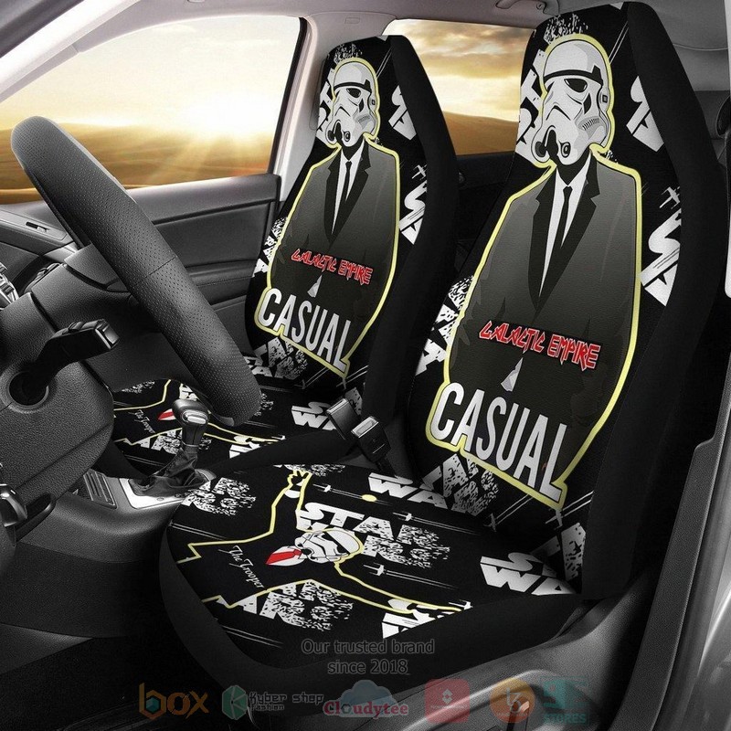 BEST Star Wars SW Trooper Wearing Suit Text Car Seat Covers 8