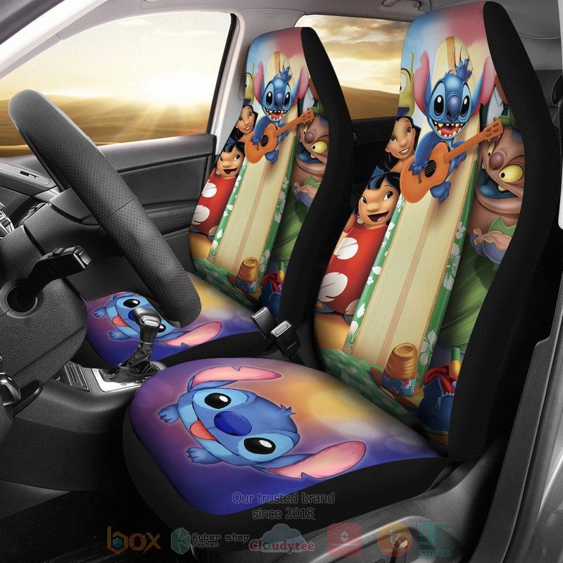 BEST Stitch And Friends Disney Cartoon Car Seat Covers 7