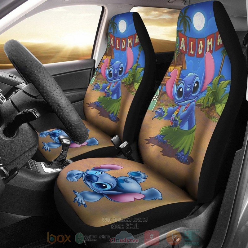 BEST Stitch Dance Disney Cartoon Car Seat Covers 7