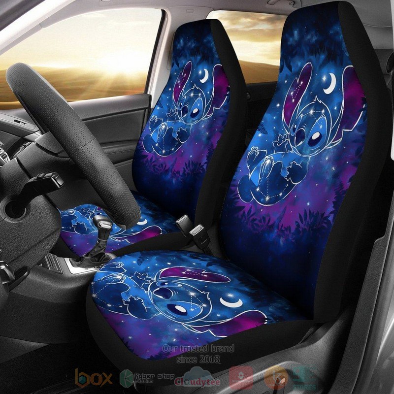 BEST Stitch Galaxy Disney Cartoon Car Seat Covers 6
