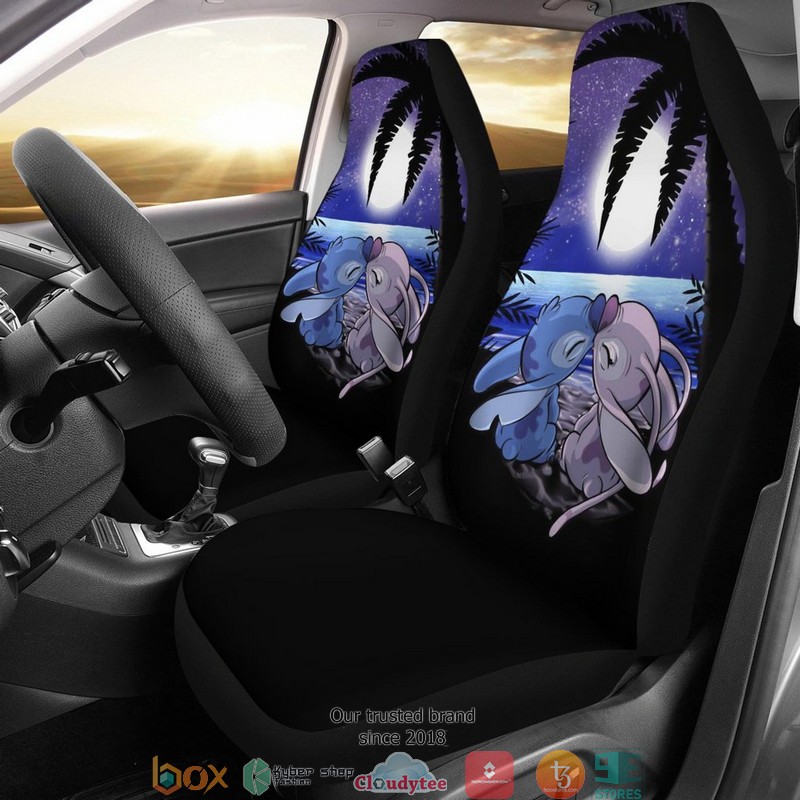 BEST Stitch Love Disney Cartoon Car Seat Covers 8
