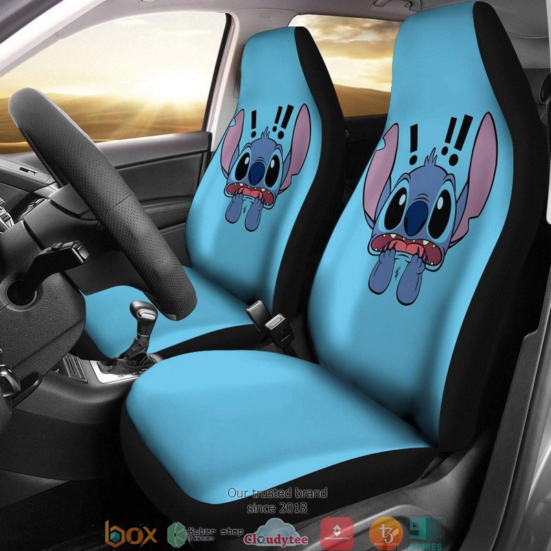 BEST Stitch Scared Disney Cartoon Car Seat Covers 9