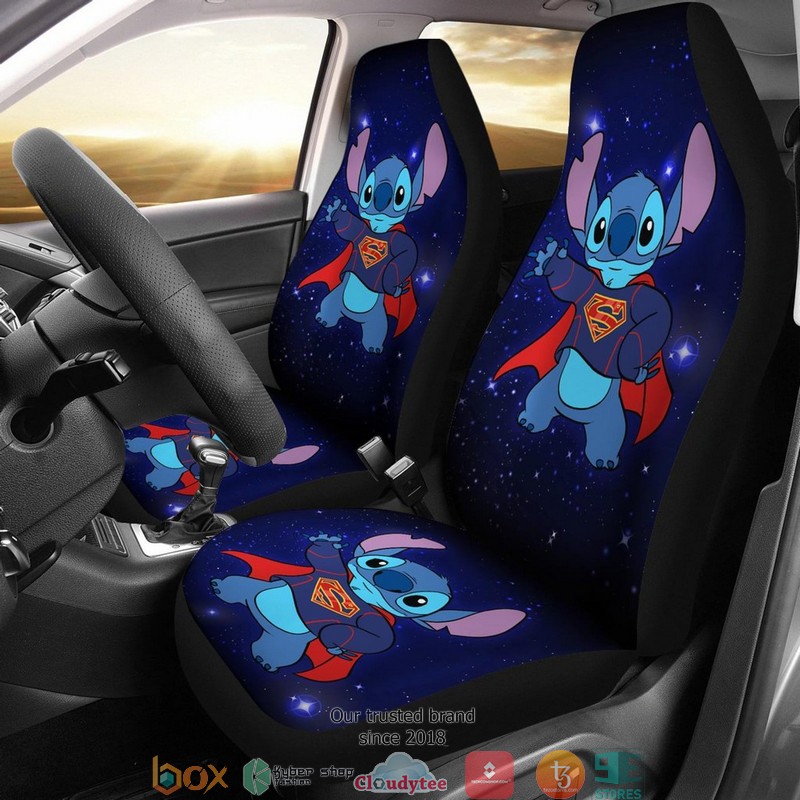 BEST Stitch Superman Disney Cartoon Car Seat Covers 8