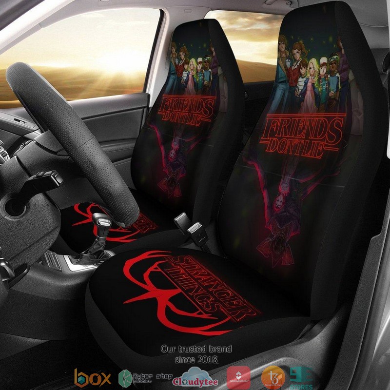 BEST Stranger Things Friends Don'T Lie Car Seat Covers 9