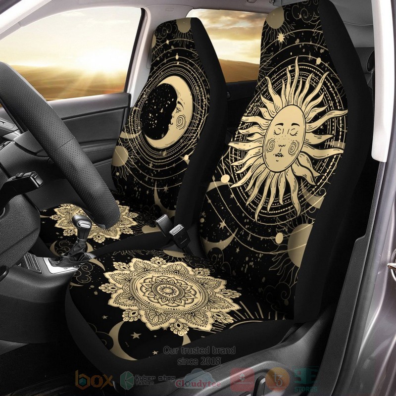 HOT Sun And Moon Mandala 3D Seat Car Cover 6