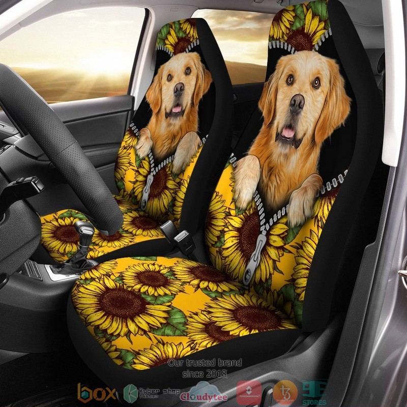 BEST Sunflower Golden Retriever Car Seat Cover 12