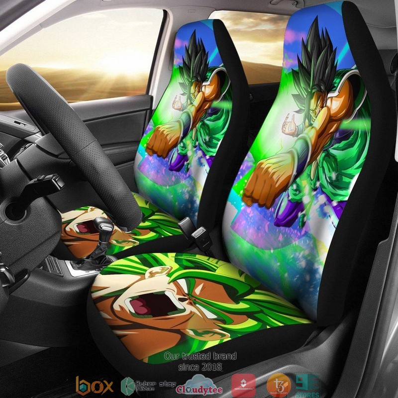 BEST Super Broly Green Hair Car Seat Covers 9