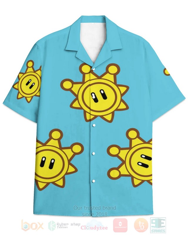 STYLE Super Mario Shine Sprite Short Sleeve Hawaii Shirt 4