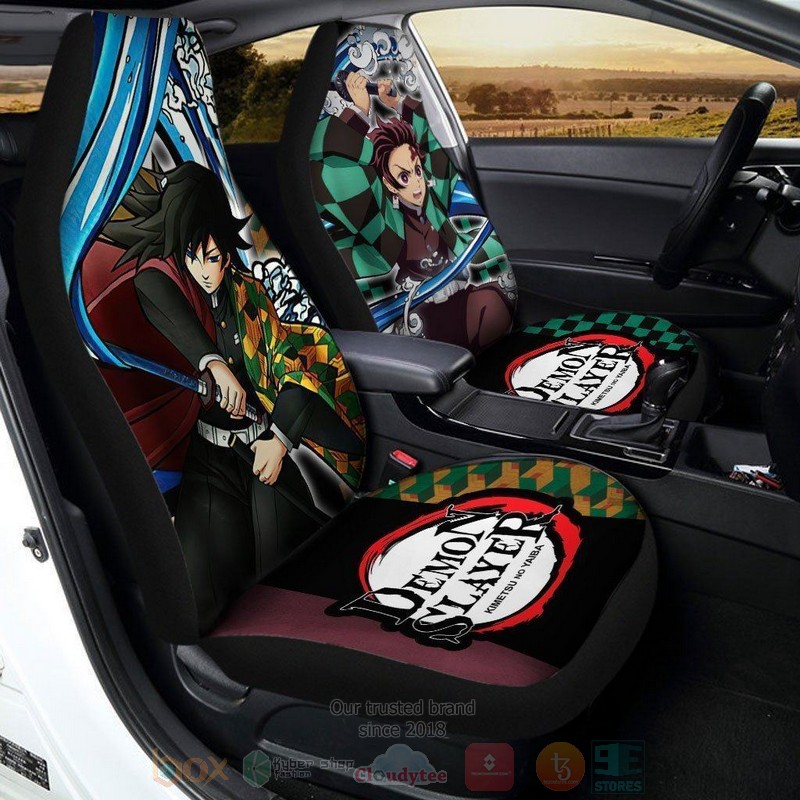 BEST Tanjiro And Giyuu Demon Slayer Anime Car Seat Covers 3 BEST Tanjiro And Giyuu Demon Slayer Anime Car Seat Covers - Image 3