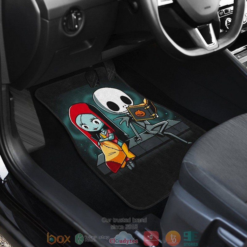 BEST The Nightmare Before Christmas Alone Together Jack Sally Car Floor Mat 7