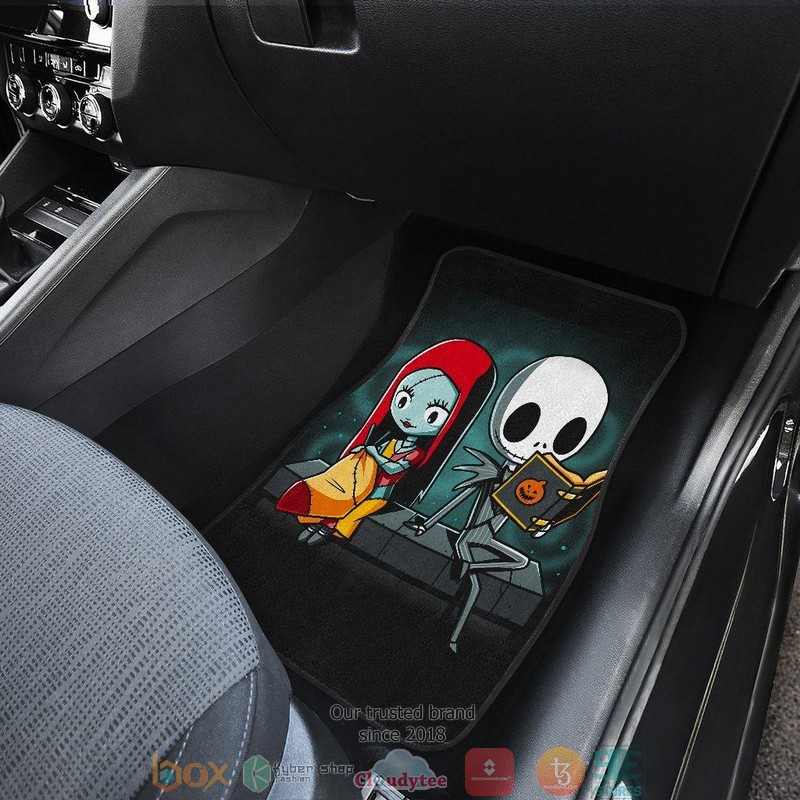 BEST The Nightmare Before Christmas Alone Together Jack Sally Car Floor Mat 4