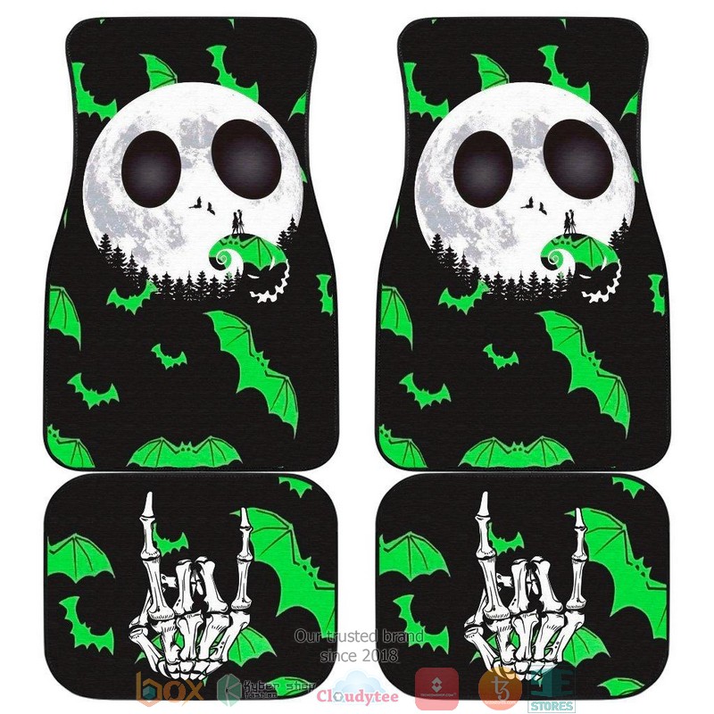 BEST The Nightmare Before Christmas Alone Together Jack Sally Car Floor Mat 11