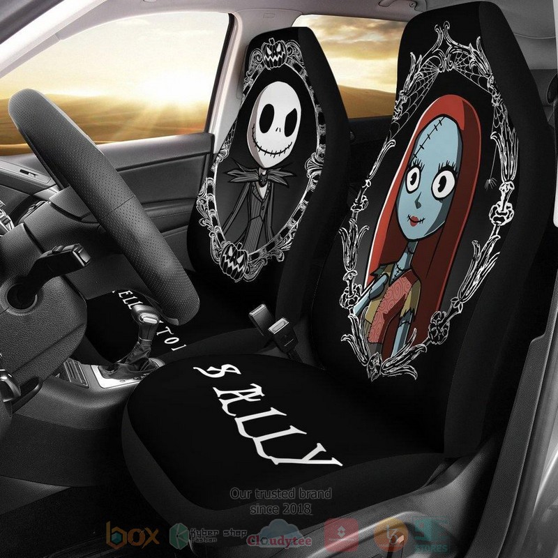 BEST The Nightmare Before Christmas Cute Jack Sally Artwork Car Seat Covers 8