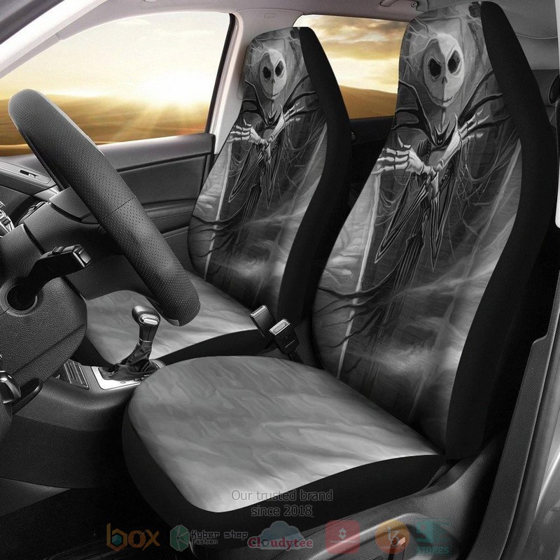 BEST The Nightmare Before Christmas Jack Vampire In Open Coffin Car Seat Covers 8