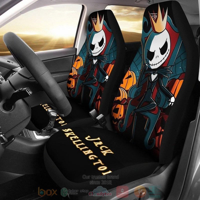 BEST The Nightmare Before Christmas King Jack On Throne Car Seat Covers 9