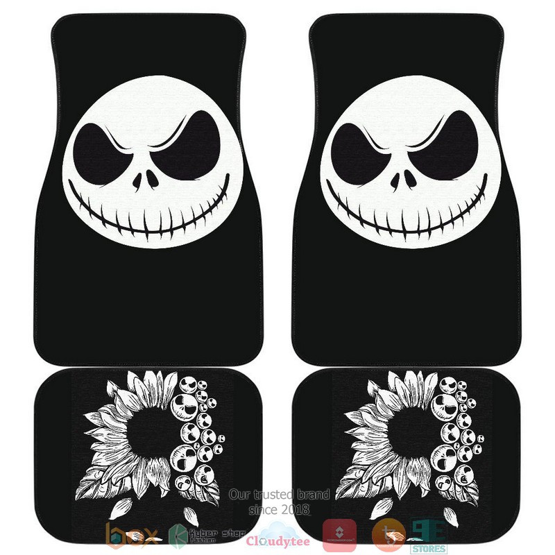 BEST The Nightmare Before Christmas Lock Shock And Barrel Face Car Floor Mat 13