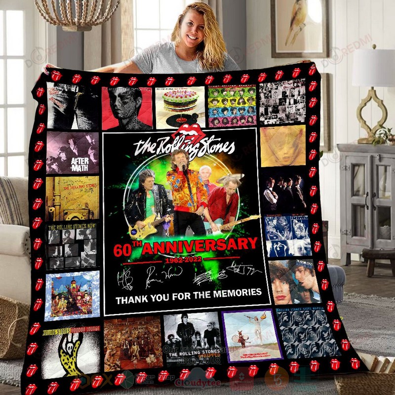 HOT The Rolling Stones 60th Anniversary 1962-2022 Luxury Quilt 6