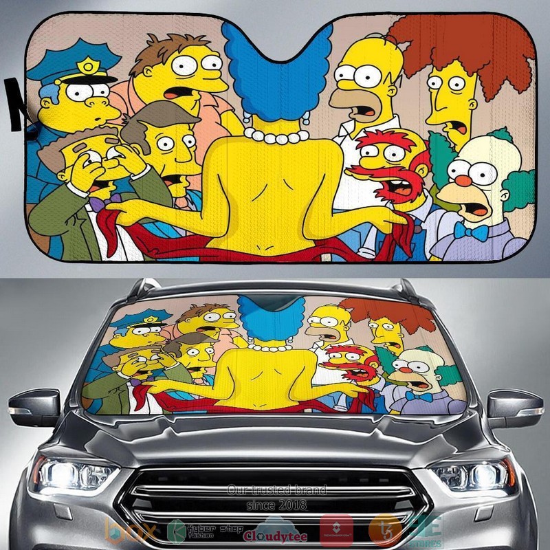 BEST The Simpson Funny surprise 3D Car Sunshades 7