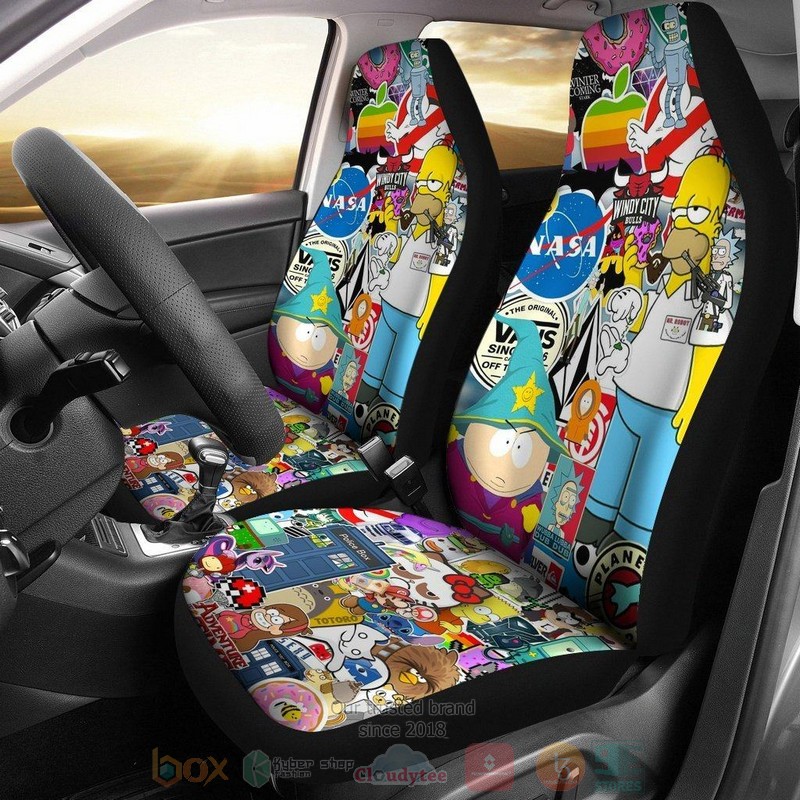 BEST The Simpsons Adventure Time Car Seat Covers 9