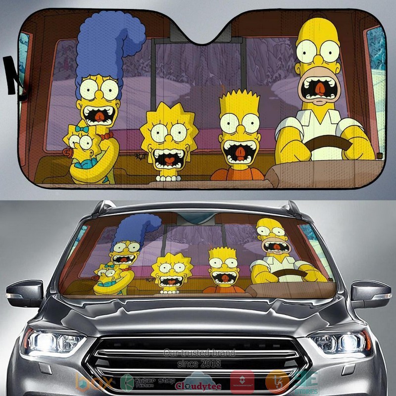 BEST The Simpsons Funny Driving 3D Car Sunshades 7