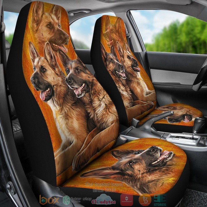 BEST Three German Shepherd Car Seat Cover 8