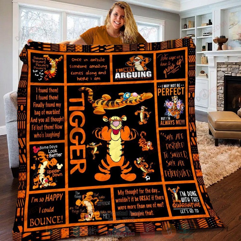 HOT Tigger I'm so Happy I Could Bounce Luxury Quilt 4