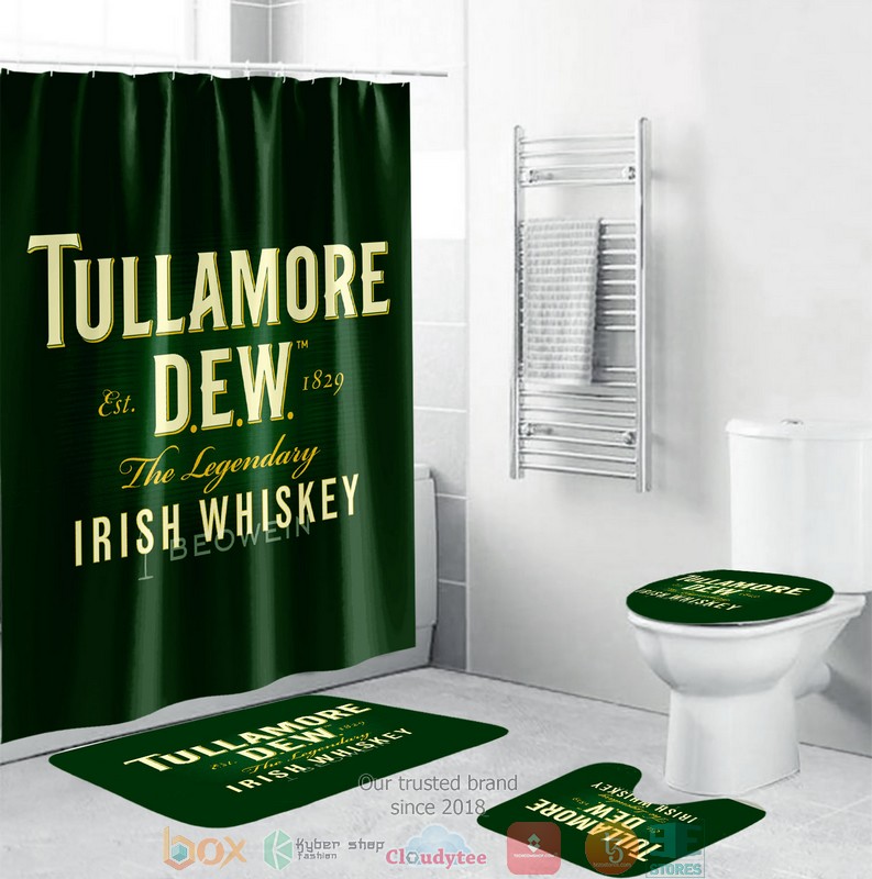 BEST Tullamore Dew Irish Whiskey showercurtain bathroom sets 2