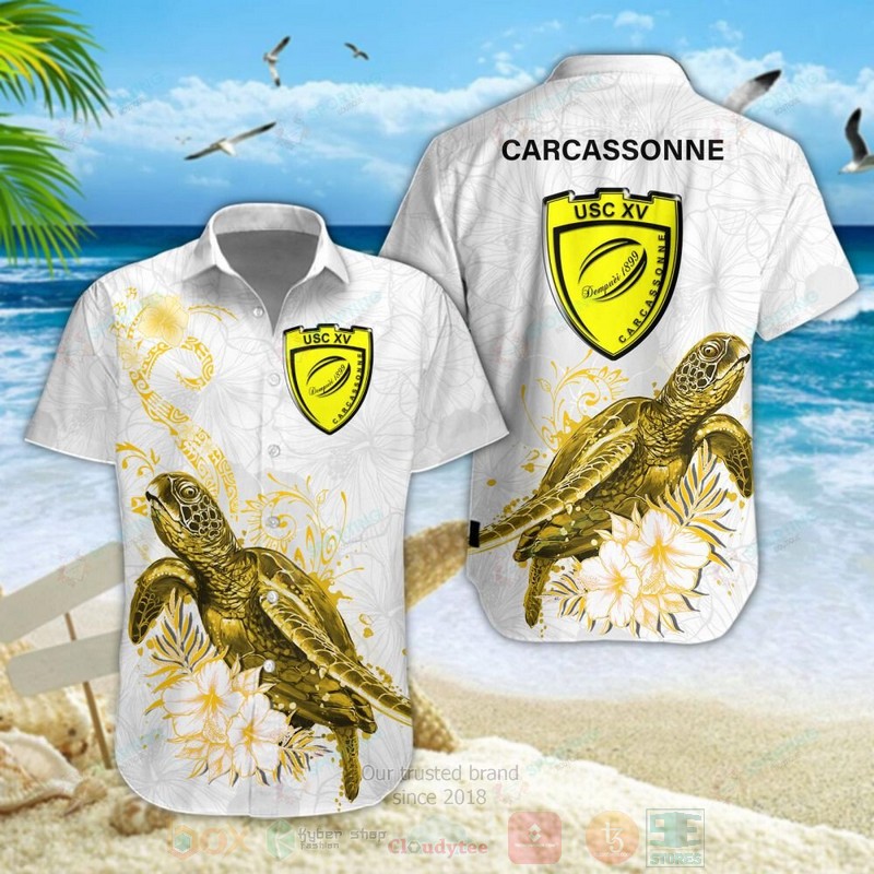 STYLE US Carcassonne Turtle Shorts Sleeve Hawaii Shirt, Shorts 5