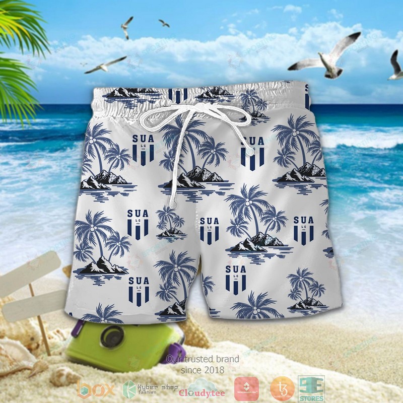 Alternative view of Sporting Union Agenais 3D Hawaiian Shirt, Shorts