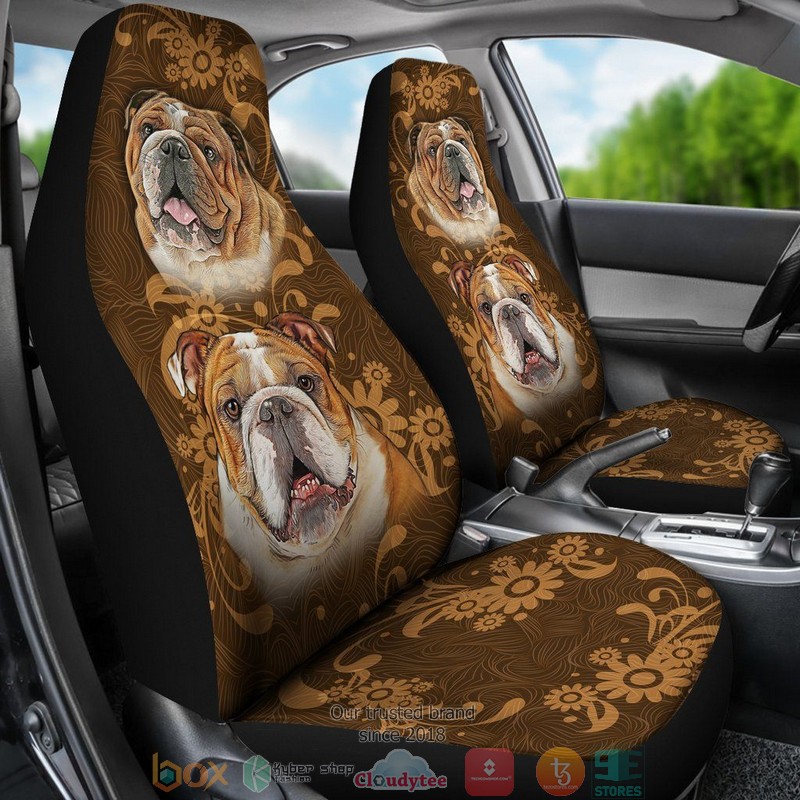 BEST Vintage Bulldog Dog Car Seat Cover 3 BEST Vintage Bulldog Dog Car Seat Cover - Image 3