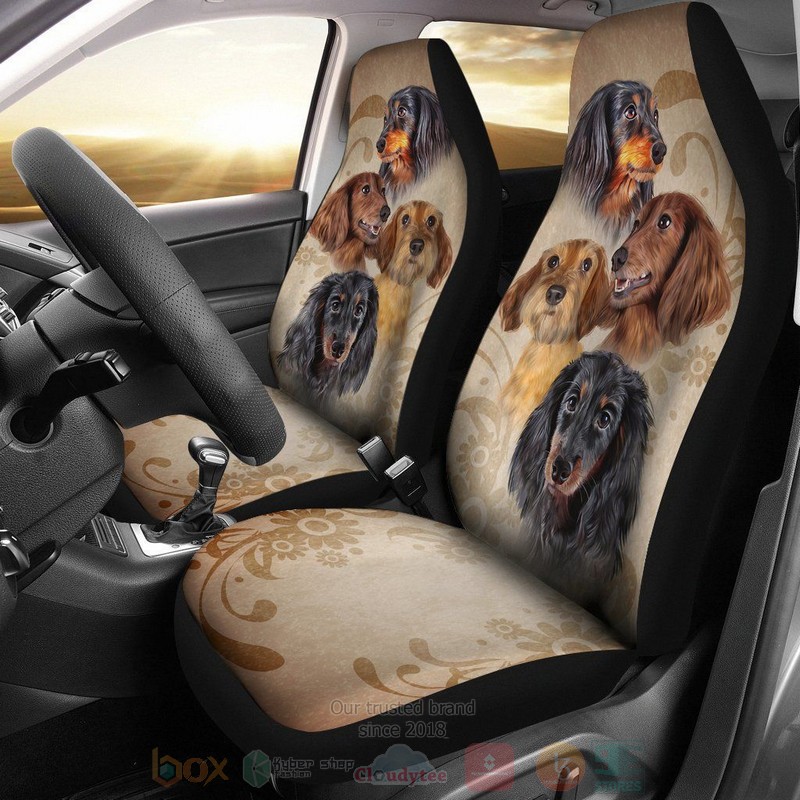 HOT Vintage Dog 3D Seat Car Cover 7