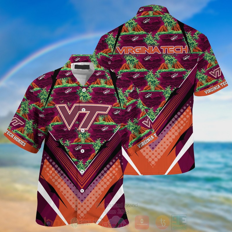 HOT Virginia Tech Hokies 3D Tropical Shirt 1