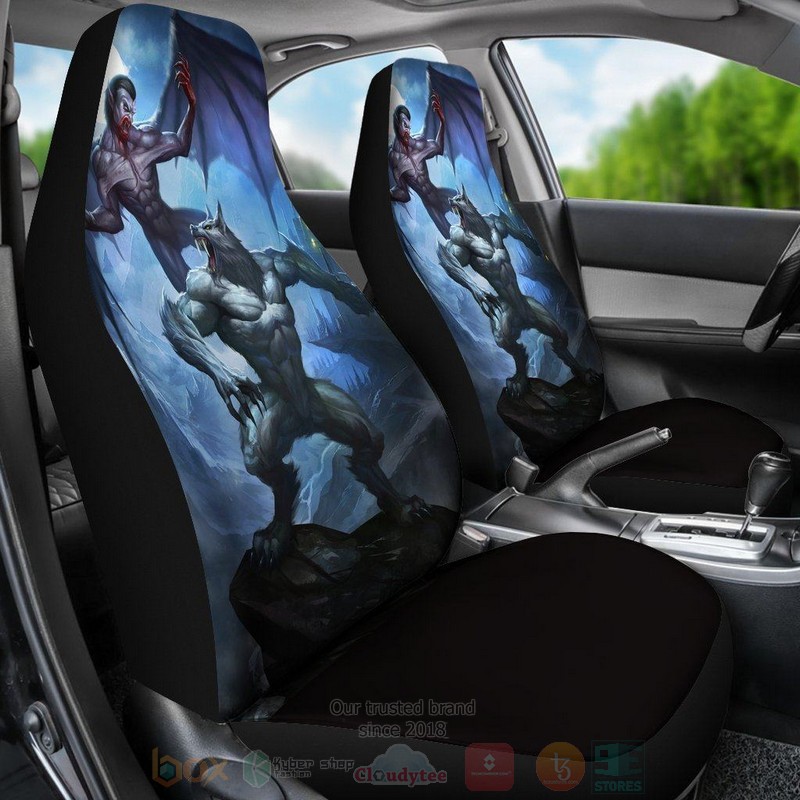 HOT Werewolf Vs Vampire Monster Car Seat Cover 5 HOT Werewolf Vs Vampire Monster Car Seat Cover - Image 5