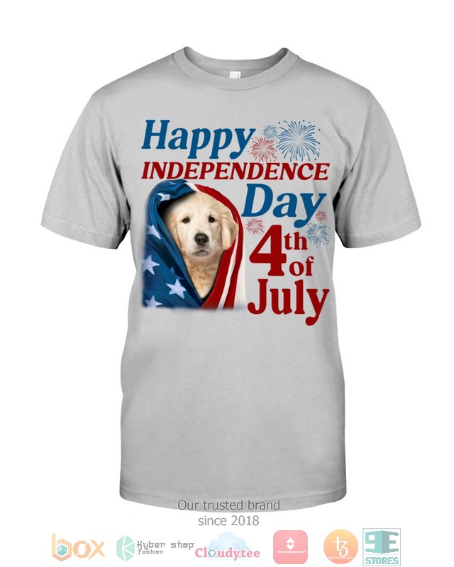 NEW White Golden Retriever Happy Independence Day 4th Of July Hoodie, Shirt 47