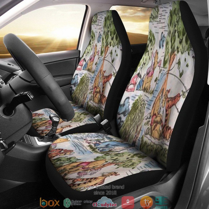 BEST Winnie The Pooh Cartoon Car Seat Covers 9