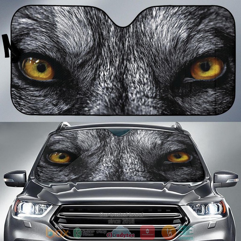 BEST Wolf Eyes black 3D Car Sunshades 7